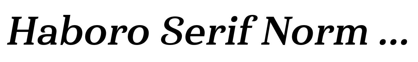 Haboro Serif Norm Bold It